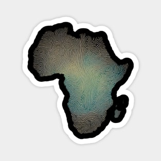 Africa Map Finger print Magnet