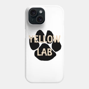 Labrador Retriever Yellow name paw Phone Case
