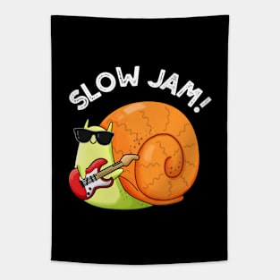 Slow Jam Funny Music Snail Pun Tapestry