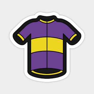 Purple & Yellow Cycling Jersey Pattern Magnet