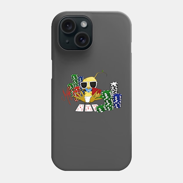 Grumpy Chicken Poker Player Phone Case by Grumpy Chicken