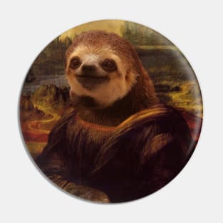 Sloth Mona Lisa - Print / Home Decor / Wall Art / Poster / Gift / Birthday / Sloth Lover Gift / Animal print Canvas Print Pin