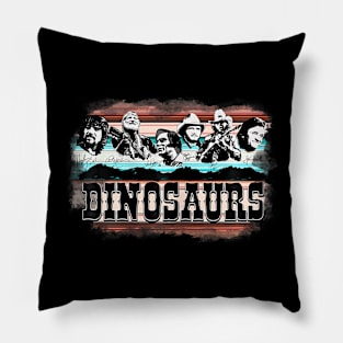 Western Country Music Legends Dinosaurs Serape Pillow