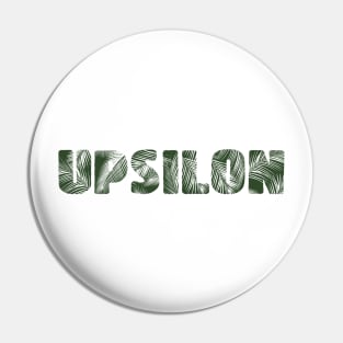 Upsilon Leaf Letters Pin