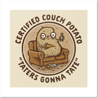 Couch Potato Cute Potato Pun Art Print by punnybone