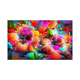 Colorful Flower Art T-Shirt