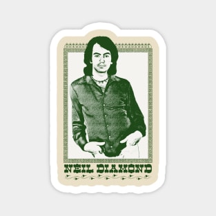 Neil Diamond / Original Retro 1970s Fan Design Magnet