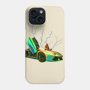 Lambo Aventador Storm Greenery Sand Phone Case