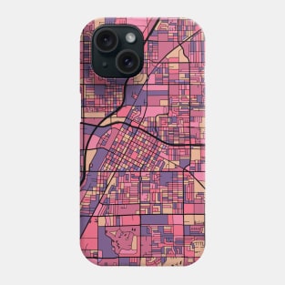 Las Vegas Map Pattern in Purple & Pink Phone Case