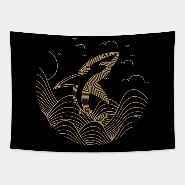 The Sea Shark Tapestry by seokhoonah