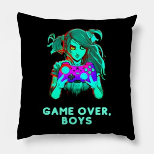 Gamer Girl, Game Over Boys Pillow