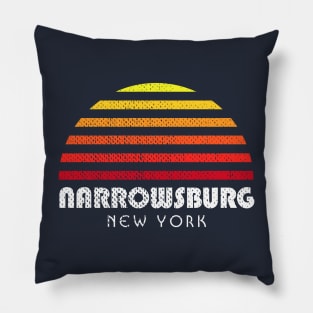 Narrowsburg New York Catskills NY Sunset Pillow