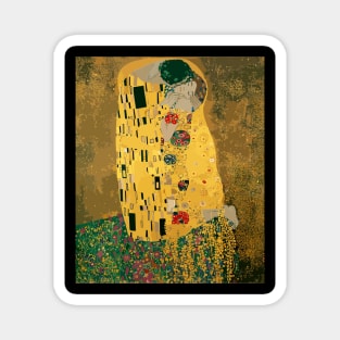 The Kiss 1907 by Gustav Klimt - lovers embrace Magnet