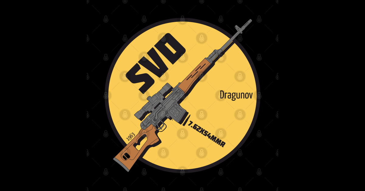 SVD Dragunov sniper rifle - Sniper Rifle - Sticker | TeePublic