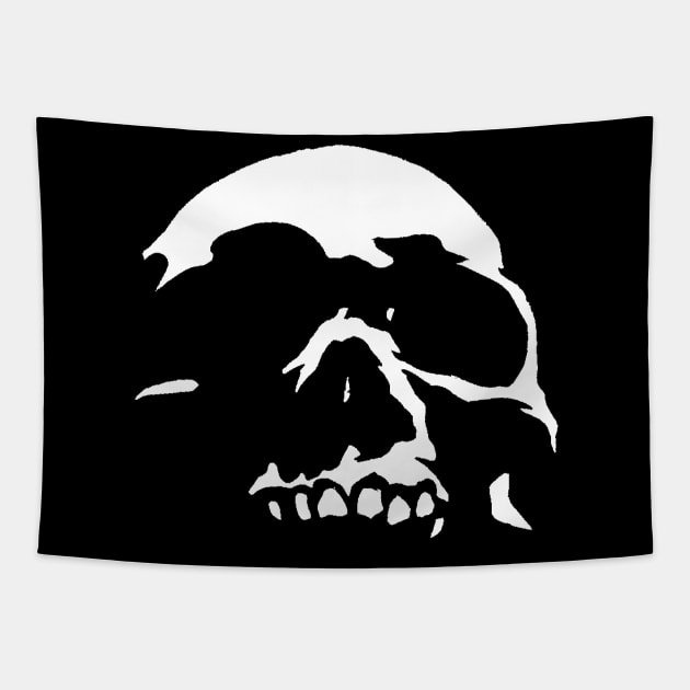 Skull dark fantasy art horror death reaper dead graveyard goth girl cemetery heavy metal doom Tapestry by JonathanGrimmArt