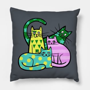 Patterned cats Pillow