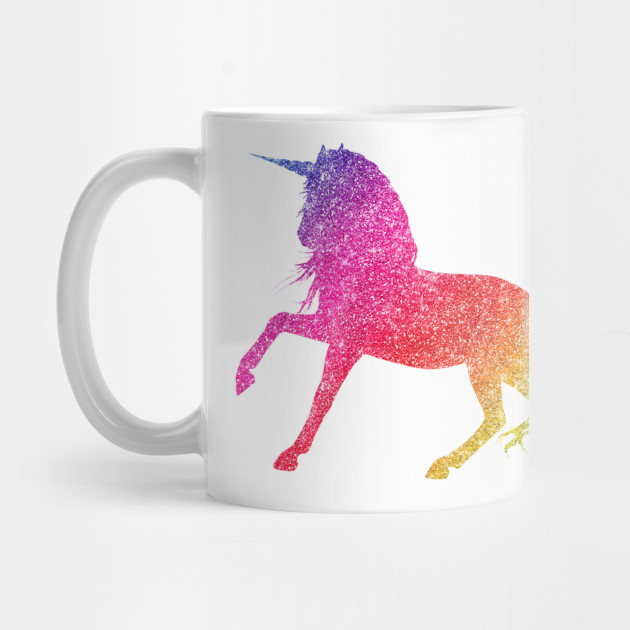 Rainbow Glitter Unicorn Rainbow Mug Teepublic