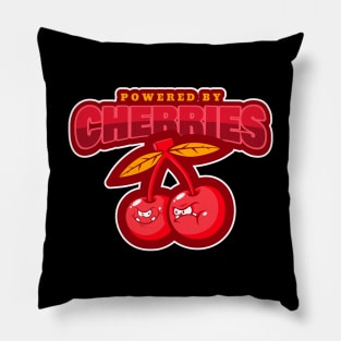 Powered By Cherries Pillow