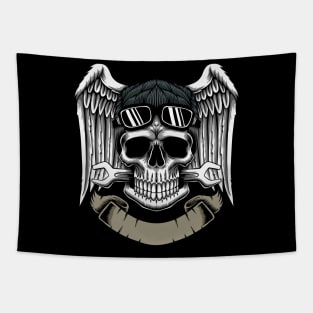 Mechanic Skull Tapestry