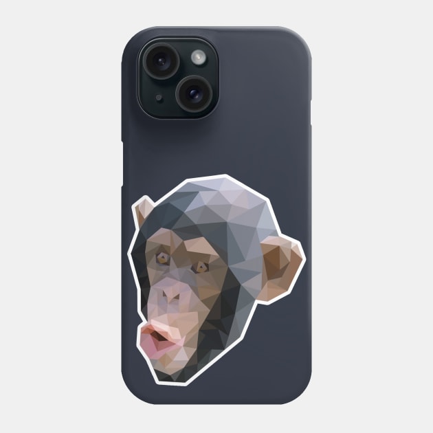 Poly Chimp Phone Case by jesse_kyle_