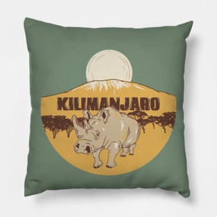 Mount Kilimanjaro Rhino Pillow