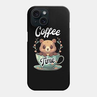 Coffee Time With A Bear Phone Case