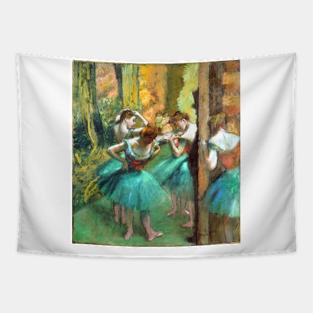 Degas' Dancers, Pink and Green c. 1819 Tapestry by rocketshipretro