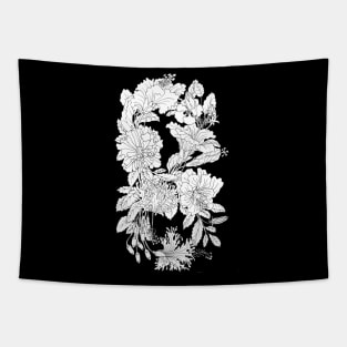 Hibiscus Infinity Design Tapestry