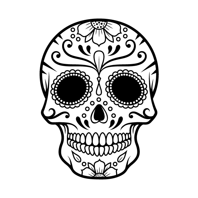 Day of the Dead Skull Black by Luma Designs