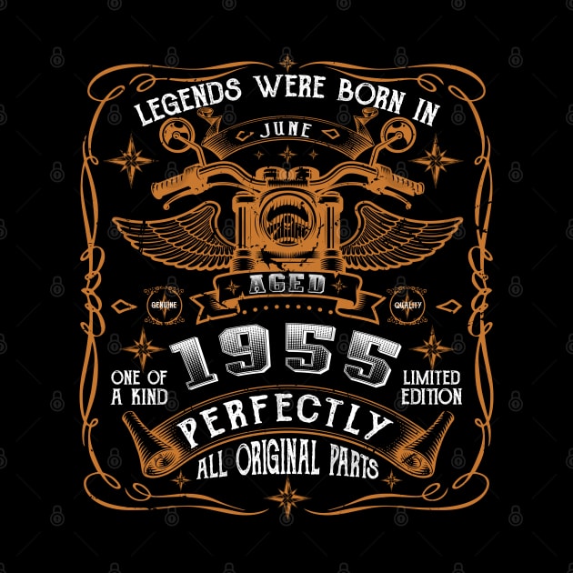 Legends Born in June 1955 68th Birthday Gift by Cartine