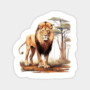 Wild African Lion Magnet