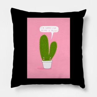 Cactus man funny saying Pillow