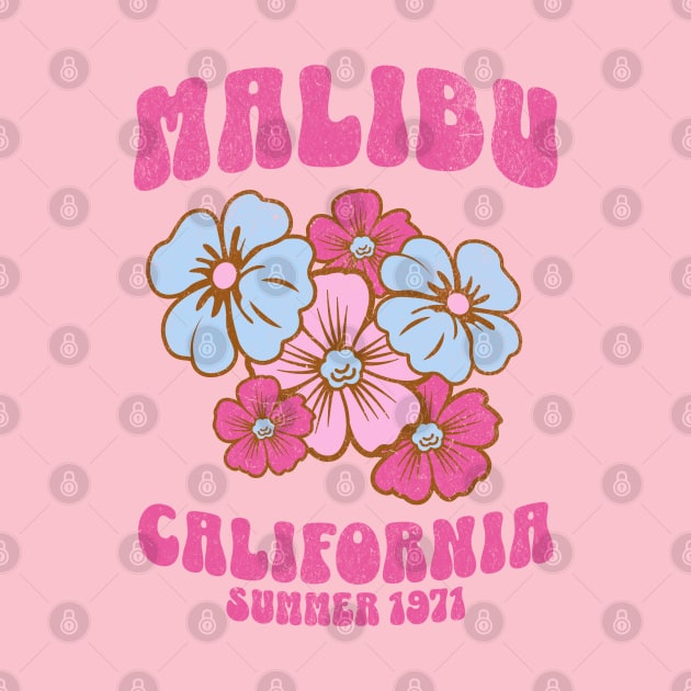 Malibu California 1971 Vintage Retro Summer by PUFFYP