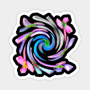 psychedelic flowers Magnet