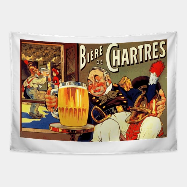 Biere de Chartres - Comical Advertising Art Design Tapestry by Naves