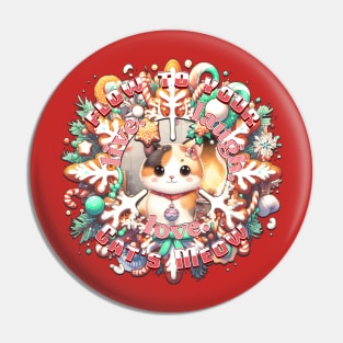 Christmas Cat Wreath Flow To Your Cats Meow 6C2 Pin