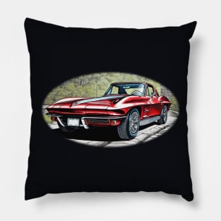 Lil' Red 63 Corvette Pillow