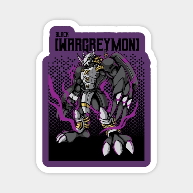 Black Wargreymon Magnet by djankrixzstudio