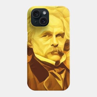 Nathaniel Hawthorne Golden Portrait | Nathaniel Hawthorne Artwork 10 Phone Case