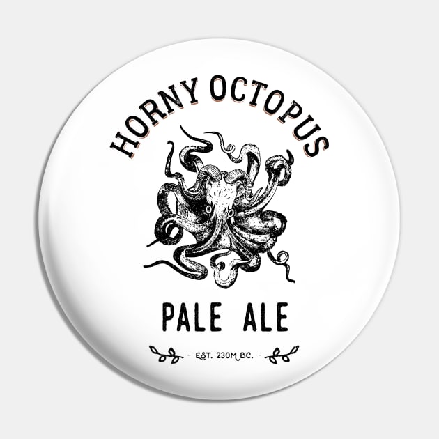 Horny Octopus Pale Ale Pin by Pushloop