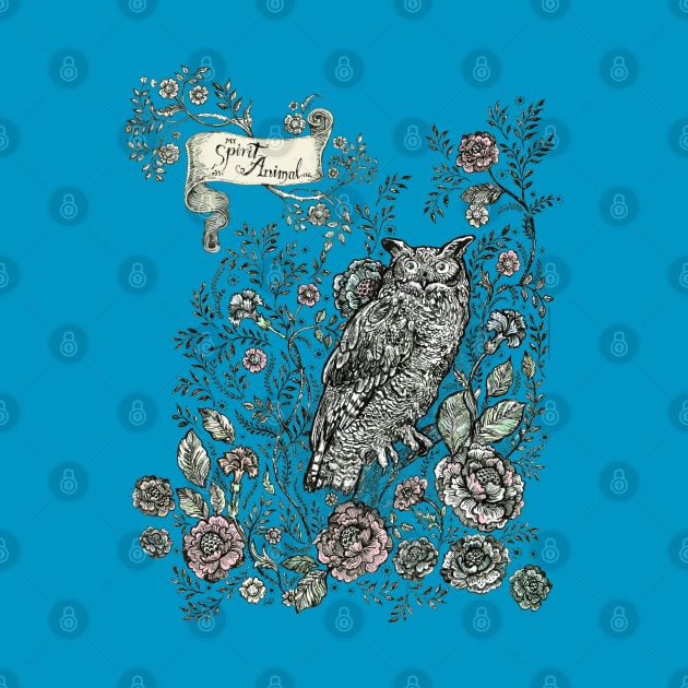 Floral Owl. by FanitsaArt