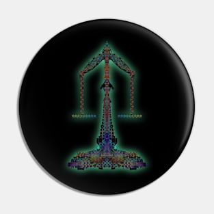 Libra 1c Black Pin