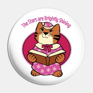 Stars are Brightly Shining Holiday Cat Pin