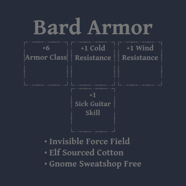 Bard Armor: Role Playing DND 5e Pathfinder RPG Tabletop RNG by rayrayray90