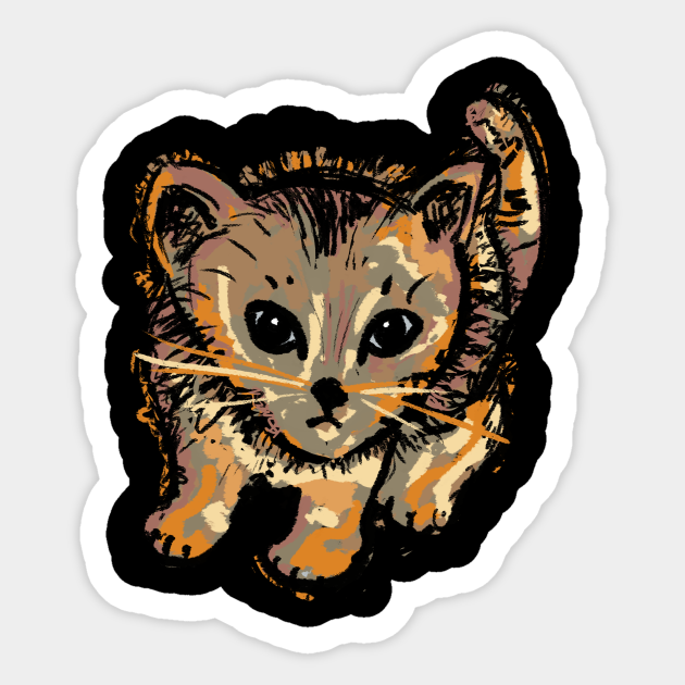 Chaton Humour Chat Idee Cadeau Chaton Sticker Teepublic