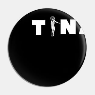 In memory of tina turner 80s retro rock star Pin