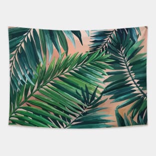 Palm leaves illustration Tapestry