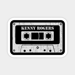 Kenny Rogers - Vintage Cassette White Magnet