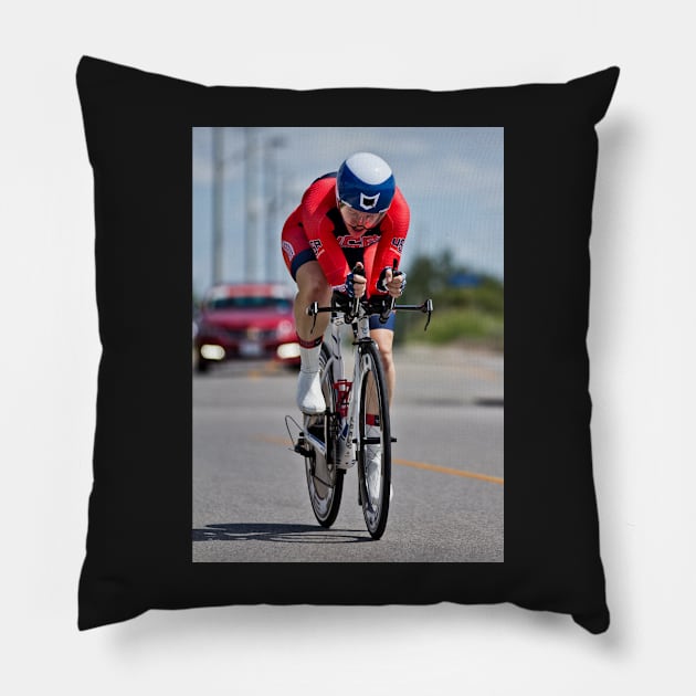 Womens Individual Time Trial No 6 Pillow by learningcurveca