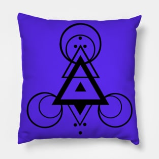 TRIANGLES AND CIRCULES, SACRED GEOMETRY Pillow